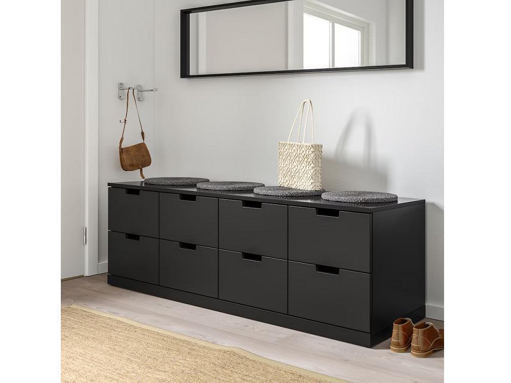 Комод Нордли 24 black ИКЕА (IKEA) изображение товара